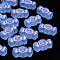 Transparent Acrylic Beads, with Enamel, Frosted, Candy, Cornflower Blue, 13.5x26.5x9.5mm, Hole: 3mm