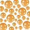 ABS Plastic Imitation Pearl Beads, No Hole, Dark Orange, 10~30mm, 150pcs/set