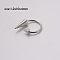 304 Stainless Steel Lip Rings, Cone, Stainless Steel Color, 10x4mm, Pin: 1.2mm