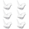 Porcelain Chopstick Rest, Paper Crane Shaped, White, 36x59x46mm