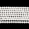 Cubic Zirconia Imitation Pearl Bead Strands, Round, White, 3mm, Hole: 0.7mm, about 114~117pcs/strand, 14.80''~14.96''(37.6~38cm)