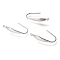 Tarnish Resistant 316 Surgical Stainless Steel Earring Hooks, with Vertical Loop, Ear Wire, Stainless Steel Color, 20.5x4.5mm, Hole: 1.2mm