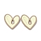 Heart Alloy Spray Painted Pendants, Golden, Lemon Chiffon, 27.5x29x3mm, Hole: 5.5x2mm