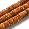 Natural Dolomite Beads Strands, with Synthetic Opal, Dyed, Disc, Heishi Beads, Orange Red, 8x3.5mm, Hole: 0.8mm, about 118~120pcs/strand, 15.94''(40.5cm)