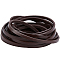 Gorgecraft Flat Cowhide Leather Cord, for Jewelry Making, Coconut Brown, 5x3mm