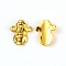 God of Wealth Alloy Cabochons, Nail Art Studs, Nail Art Decoration Accessories, Golden, 8x7x2mm,95~100pcs/bag