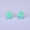 Hexagonal Silicone Beads, Chewing Beads For Teethers, DIY Nursing Necklaces Making, Mint Cream, 23x17.5x23mm, Hole: 2.5mm