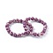 Synthetic Regalite Bead Stretch Bracelets, Round, Dyed, Old Rose, Inner Diameter: 2 inch~2-1/8 inch(5.2~5.5cm), Bead: 10mm