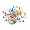 Faceted Bicone Transparent Glass Beads, Mixed Color, 3mm, Hole: 0.5mm, about 600pcs/bag