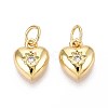 Brass Micro Pave Cubic Zirconia Charms ZIRC-R109-039-NF-1