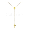 Alloy Cross Pendant Necklaces for Women NJEW-JN04799-1