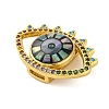 Brass Micro Pave Cubic Zirconia Slide Charms KK-A232-01D-2