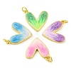 Brass Enamel Pendants KK-S401-16G-B-1