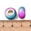 Two Tone Opaque Resin Rondelle European Beads RESI-Z046-02I-3