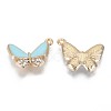 Alloy Enamel Rhinestones Pendants X-ENAM-T009-57A-RS-2