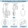 2Pcs 925 Sterling Silver Pinch Bails STER-BBC0007-54-2