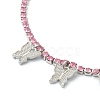 Alloy Rhinestone Cup Chain Necklaces NJEW-H217-02P-2