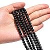 Synthetic Black Stone Beads Strands G-G508-6MM-4
