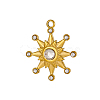 304 Stainless Steel Micro Pave Cubic Zirconia Charms CU-OY002-10G-6