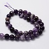 Faceted Round Natural Chevron Amethyst Bead Strands G-L437-22-10mm-2