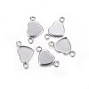 Tarnish Resistant 304 Stainless Steel Cabochon Connector Settings X-STAS-P210-13P-1