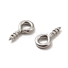 Non-Tarnish 304 Stainless Steel Screw Eye Pin Peg Bails X-STAS-E044-07P-01-4