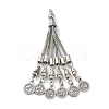 Tibetan Style Alloy Curb Chain Tassel Big Pendants FIND-K013-01AS-03-1