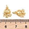 Brass Micro Pave Clear Cubic Zirconia Charms KK-Q085-03A-G-3