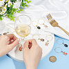 HOBBIESAY 6 Sets Alloy Enamel Wine Glass Charms AJEW-HY0001-49-5