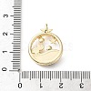 Brass Micro Pave Clear Cubic Zirconia Pendants CU-CBA03AF-04B-G-3