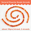 Olycraft 2 Strands Natural Carnelian Beads Strands G-OC0004-56-4