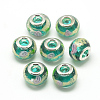 Handmade Gold Sand Lampwork European Beads LAMP-T004-36A-1