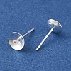 Brass Studs Earrings Finding KK-K383-01E-S-2