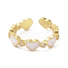 Heart Real 18K Gold Plated Cuff Rings for Girl Women Gift X-ZIRC-C021-05G-2