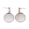 Tarnish Resistant 304 Stainless Steel Stud Earring Settings STAS-L226-019D-P-1