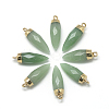 Natural Green Aventurine Pointed Pendants X-G-Q495-10G-1