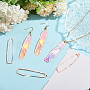 CHGCRAFT 20Pcs Alloy Open Back Bezel Big Pendants FIND-CA0008-87RG-4