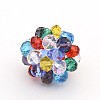Transparent Glass Crystal Beaded Round Beads GLAA-A034-8mm-A14-1