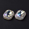 Rainbow Iridescent Plating Acrylic Cabochons OACR-E011-08-4