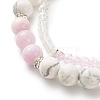 Moon and Star Charm Multi-strand Bracelet BJEW-TA00033-03-5