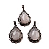 Natural Rose QuartzTeardrop Pendants G-K363-01R-17-1