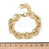 304 Stainless Steel Twisted  Oval Link Chain Bracelets for Women BJEW-F533-02D-G-5