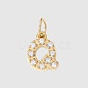 Stainless Steel Cubic Zirconia Pendants with Jump Rings FIND-PW0024-08Q-1