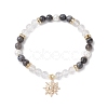 3Pcs Brass Charm Bracelets BJEW-JB12230-3