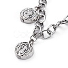 Religion Alloy Charm Bracelets BJEW-JB04647-2