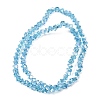 Electroplate Transparent Glass Beads Strands GL-CBA7A17-01A-08-4