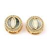 Brass Micro Pave Clear Cubic Zirconia Slide Charms KK-K342-09G-03-1