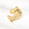 304 Stainless Steel Open Cuff Rings for Women RJEW-K313-15G-2