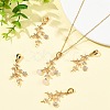 SHEGRACE Brass Micro Pave Cubic Zirconia Peg Bails XGRQ5S715-848-G-4