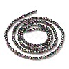 Electroplate Glass Beads Strands GLAA-H021-01A-FP14-5